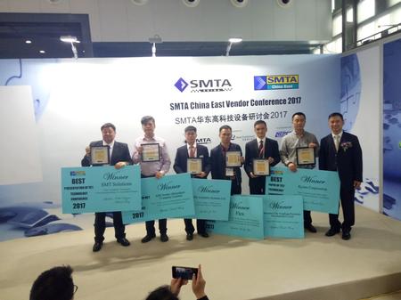 Best Paper / Best Presentation Awards presented by SMTA China during the SMTA China East Conference 2017.
